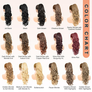 LuxeHair Ponytail Extension, 24" Claw Clip in Ponytail Curly wavy ponytail extension, Clip On Ponytail extension pony tails hair extensions hair pieces for Women-